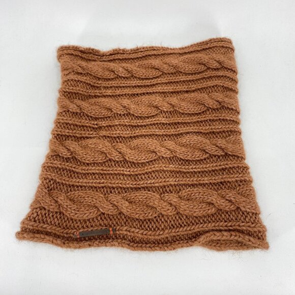 Krochet Kids International Alpaca Wool Knit Cowl Snood Rust Brown One Size Peru - Picture 1 of 4
